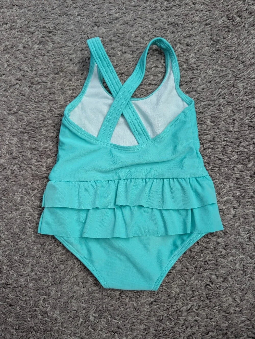 Carter's Aqua Ruffle One-Piece Swimsuit